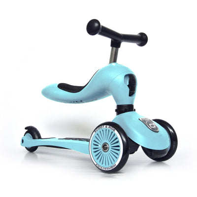 2in1 Kinderroller und Laufrad “Highwaykick 1“ - blueberry