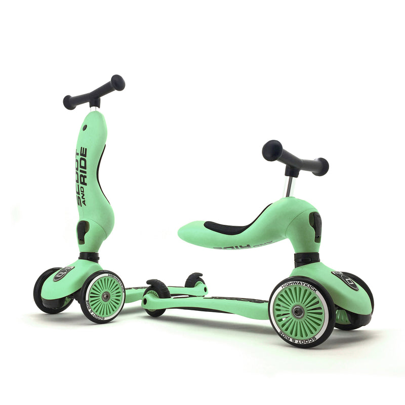 2in1 Kinderroller und Laufrad “Highwaykick 1“ - kiwi