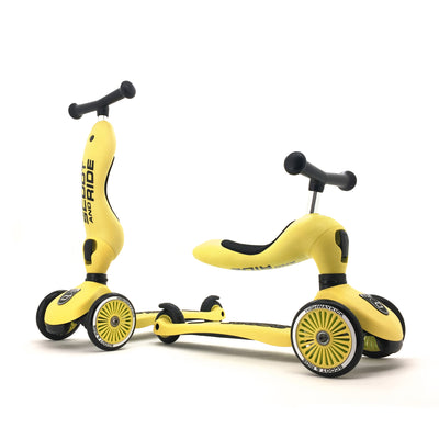 2in1 Kinderroller und Laufrad “Highwaykick 1“ - lemon