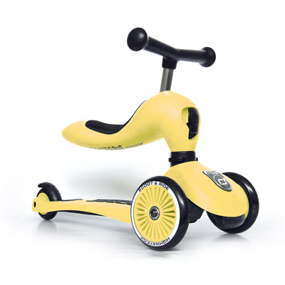 2in1 Kinderroller und Laufrad “Highwaykick 1“ - lemon