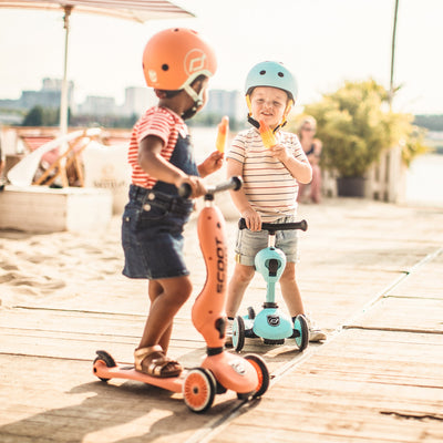 2in1 Kinderroller und Laufrad “Highwaykick 1“ - peach