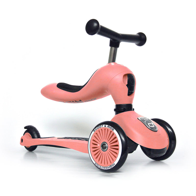 2in1 Kinderroller und Laufrad “Highwaykick 1“ - peach