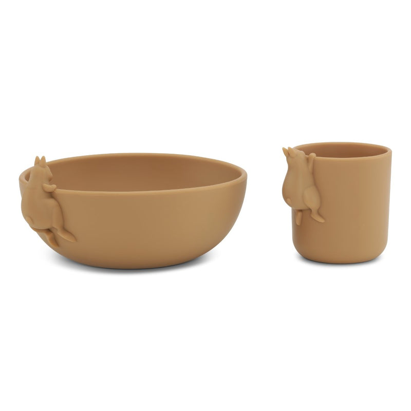 Babygeschirrset “Bunny Bowl & Cup Set Almond”