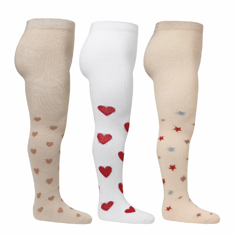 Strumpfhose “Jacquard Heart / Aisuru / Star” 3er Pack