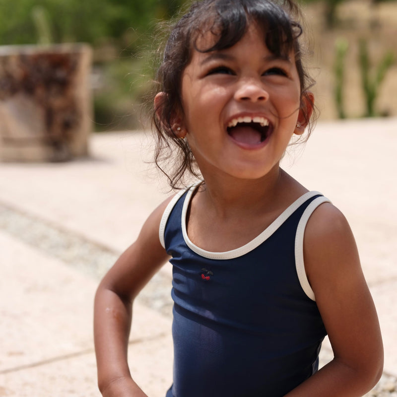 Badeanzug für Kinder “Manon Dress Blue"