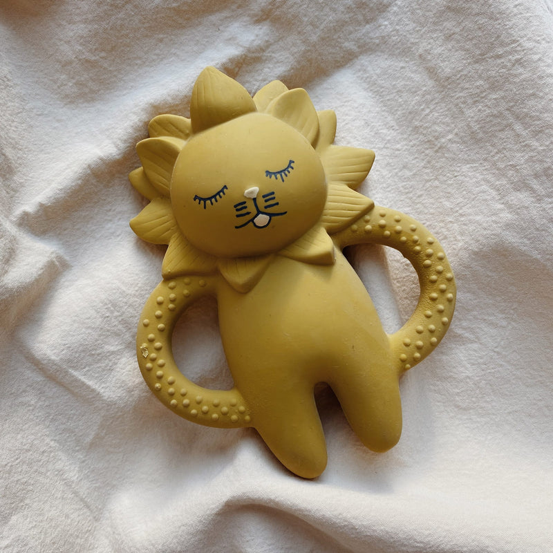 Beißring aus Naturkautschuk “Lion Mustard”