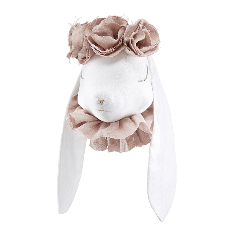 Wanddeko “Linen Rabbit With Pouder Flowers”