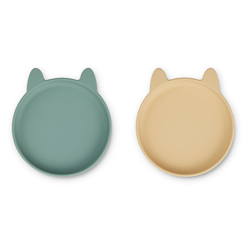 Kinderteller “Olivia Rabbit Peppermint / Wheat Yellow Mix” 2er Pack
