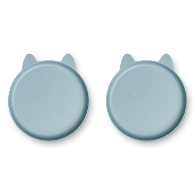 Kinderteller “Mae Rabbit Sea Blue” 2er Pack