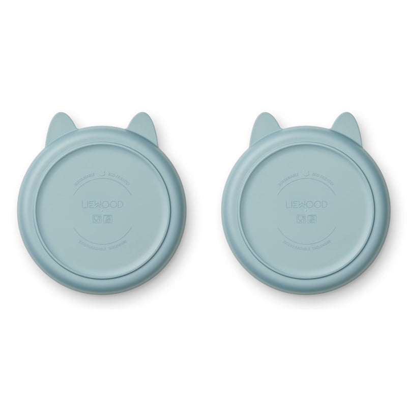 Kinderteller “Mae Rabbit Sea Blue” 2er Pack