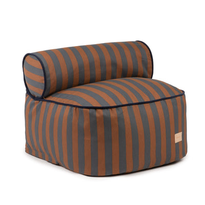 Sitzsack Sessel “Majestic Blue Brown Stripes”