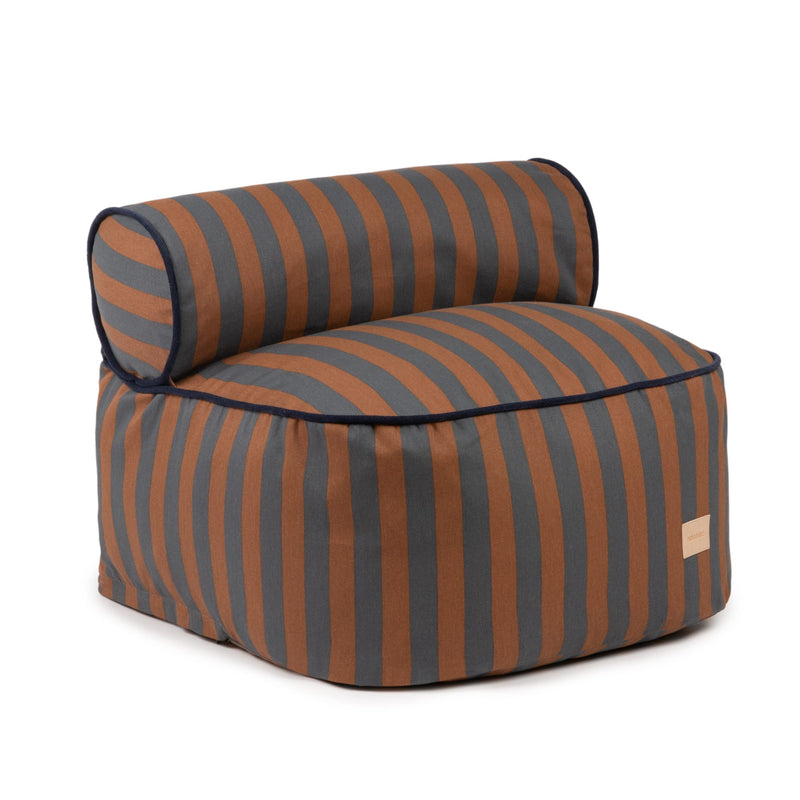 Sitzsack Sessel “Majestic Blue Brown Stripes”