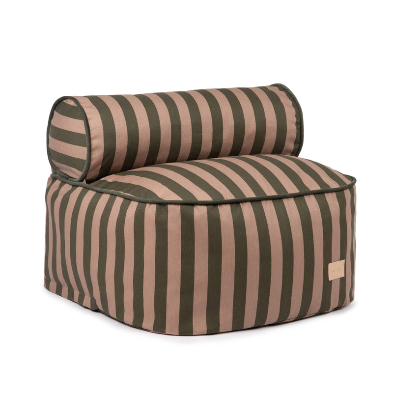 Sitzsack Sessel “Majestic Green Taupe Stripes”