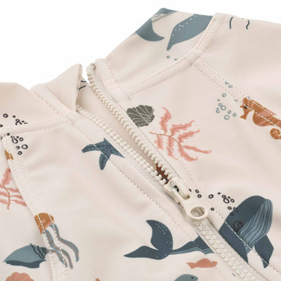 Langarm-Badeanzug für Babys "Maxime Sea Creature / Sandy"