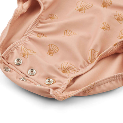 Langarm-Badeanzug für Babys "Maxime Sea Shell / Pale Tuscany"