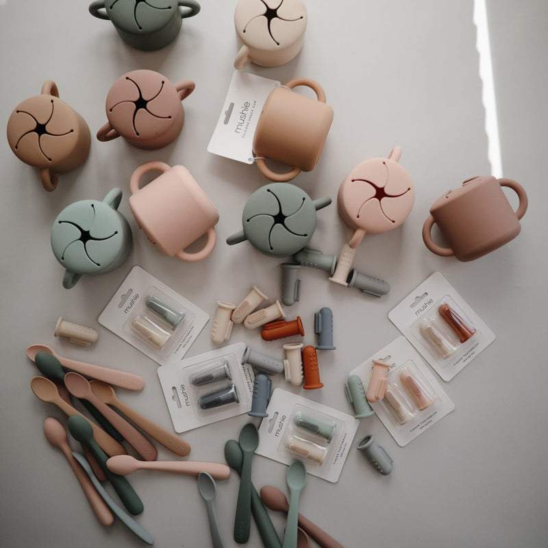 Fingerzahnbürsten “Blush / Shifting Sand” 2er Set