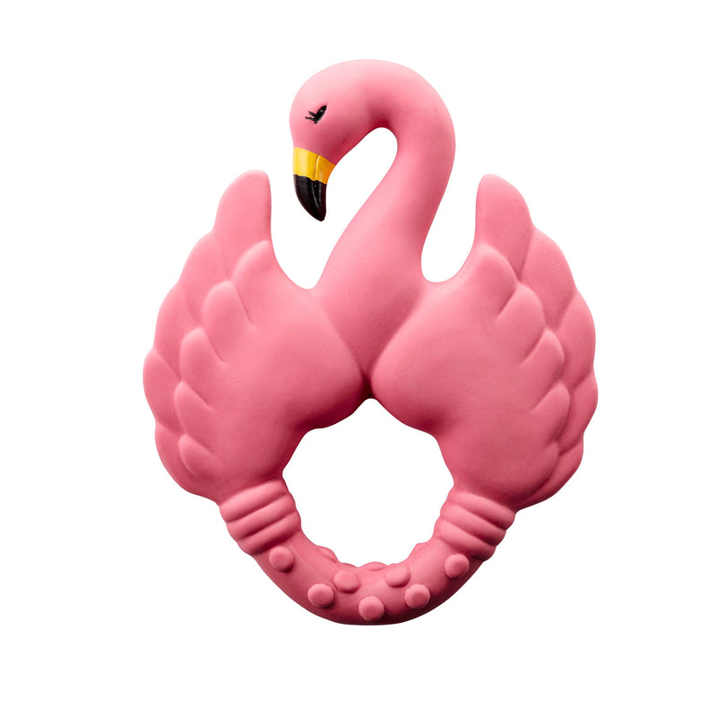 Beißring aus Naturkautschuk “Flamingo”