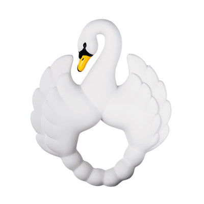 Beißring aus Naturkautschuk “Swan Natural White”