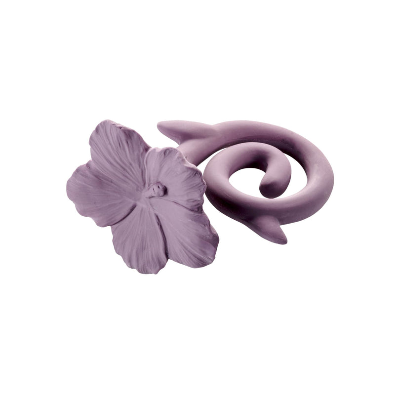 Beißring aus Naturkautschuk “Hawaii Flower Purple”