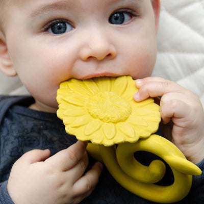 Beißring aus Naturkautschuk “Sunflower Yellow”