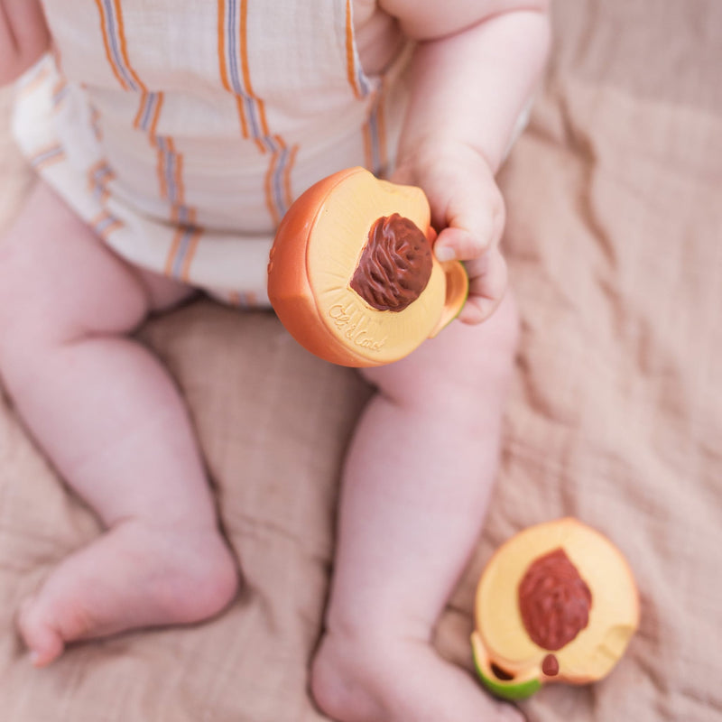 Beißring aus Naturkautschuk “Palm Peach”