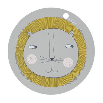 Kinder-Platzmatte aus Silikon “Lion Light Grey”