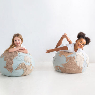 Sitzpuff für Kinder “World Map”