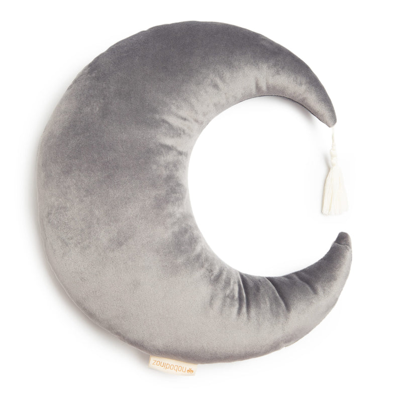 Mondkissen “Pierrot - Velvet Slate Grey” 36 x 32 cm