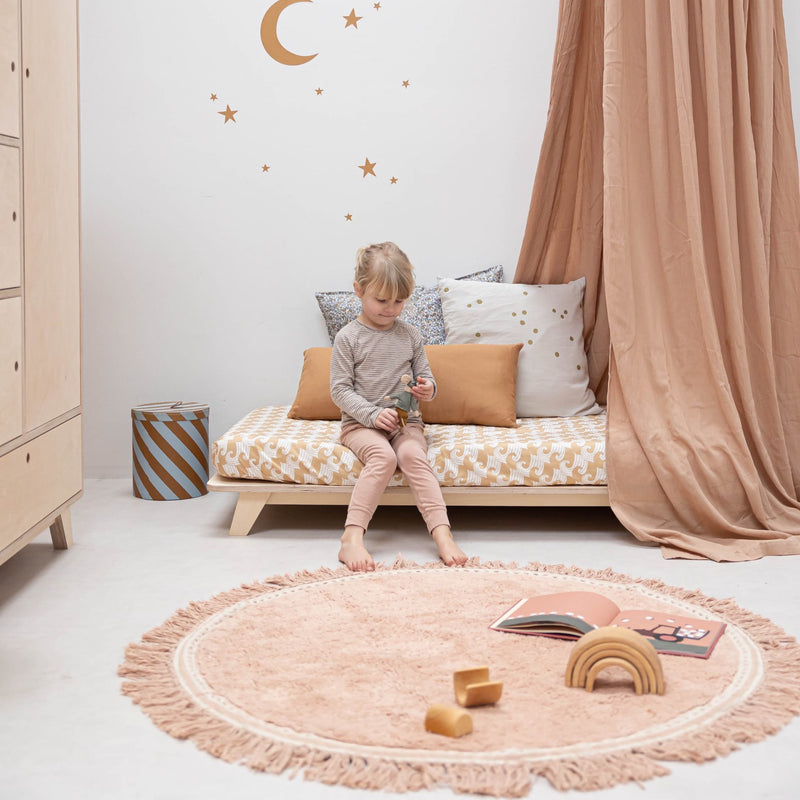 Waschbarer Kinderteppich “Anna Soft Pink” 110cm