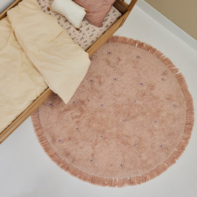 Waschbarer Kinderteppich “Nora Flower” 130 x 130 cm