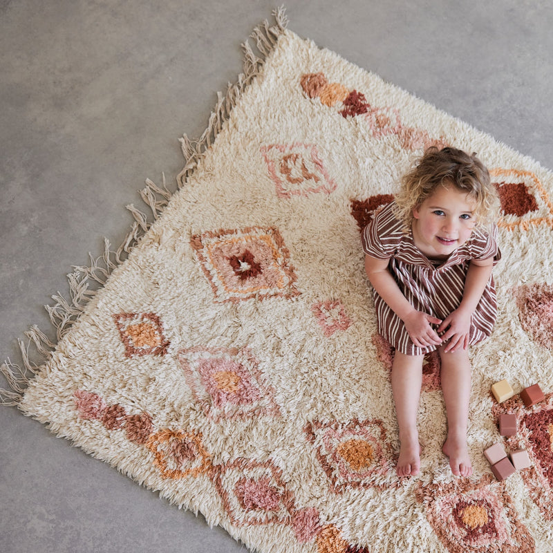 Waschbarer Kinderteppich “Inez Pink” 180 x 120 cm