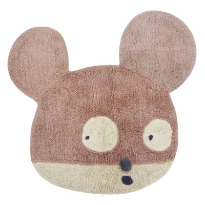 Waschbarer Wollteppich “Miss Mighty Mouse” 100 x 120 cm
