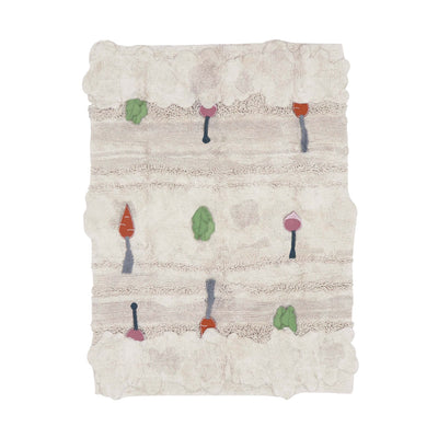Waschbarer Kinderteppich aus Baumwolle “Veggie Garden” 120 x 160 cm