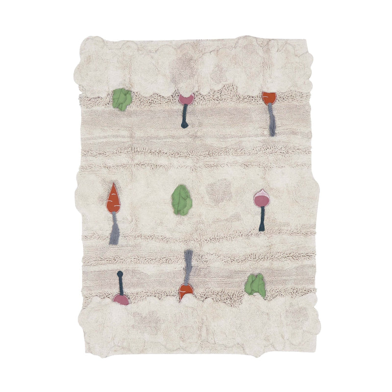 Waschbarer Kinderteppich aus Baumwolle “Veggie Garden” 120 x 160 cm