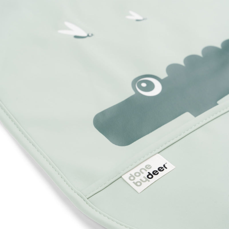 Lätzchen mit Klettverschluss “Croco Green” 2er Pack