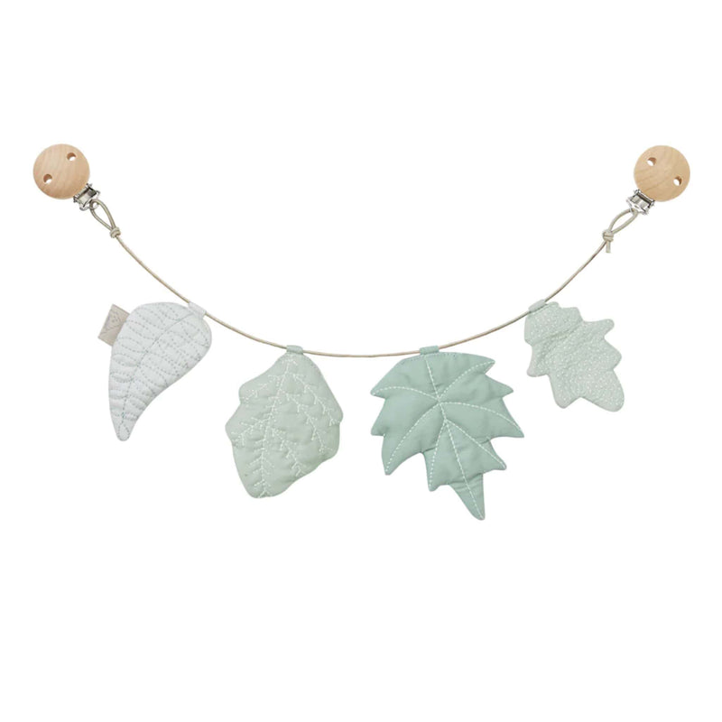 Kinderwagenkette "Leaves Mix Dusty Green"