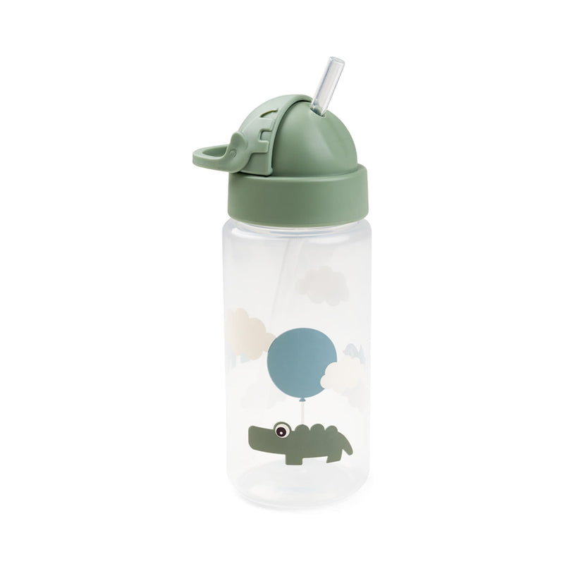 Trinkflasche mit Strohhalm “Happy Clouds Green”