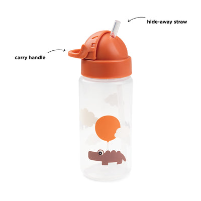 Trinkflasche mit Strohhalm “Happy Clouds Papaya”
