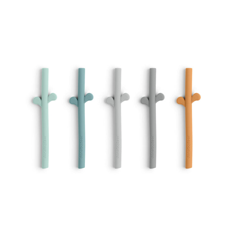 Kinder-Strohhalme “Peekaboo Blue Mix” 5er Pack