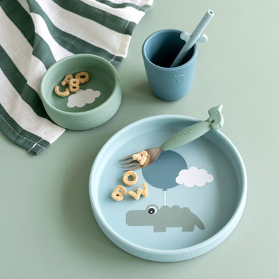 Kindergeschirrset “Happy Clouds Blue” 3er Pack