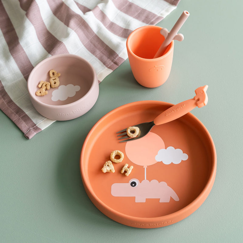 Kindergeschirrset “Happy Clouds-Papaya” 3er Pack