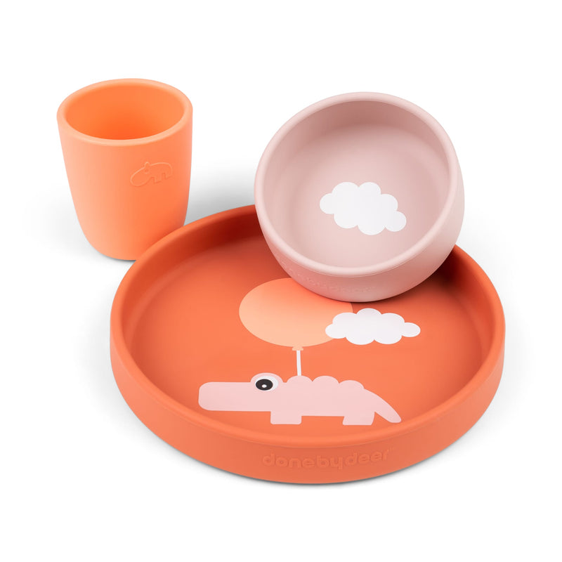 Kindergeschirrset “Happy Clouds-Papaya” 3er Pack