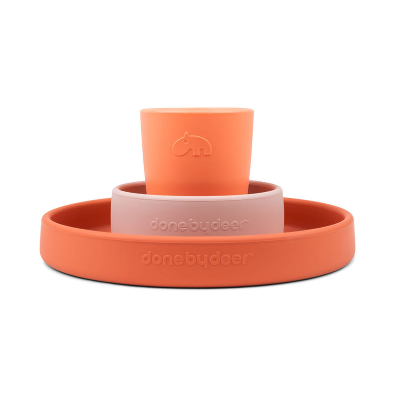 Kindergeschirrset “Happy Clouds-Papaya” 3er Pack