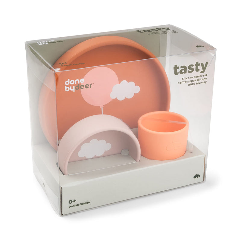 Kindergeschirrset “Happy Clouds-Papaya” 3er Pack