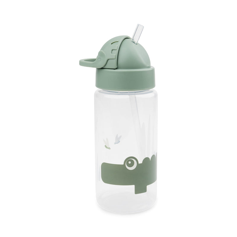 Kinder-Trinkflasche mit Strohhalm “Croco Green”