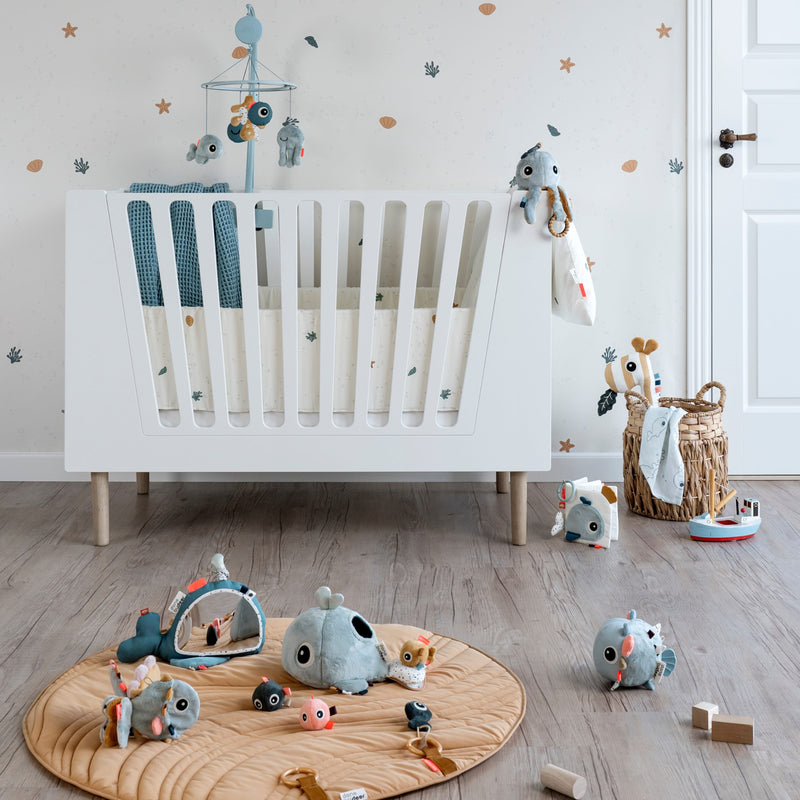 Baby-Mobile “Mirror Sea Friends Blue” mit Musik