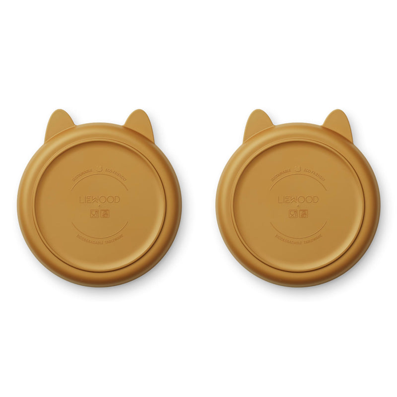 Kinderteller “Mae Rabbit Golden Caramel” 2er Pack