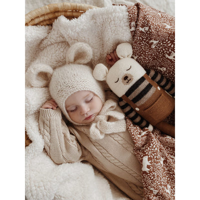 Strickkuscheltier "Large Polar Bear Nut Overalls"