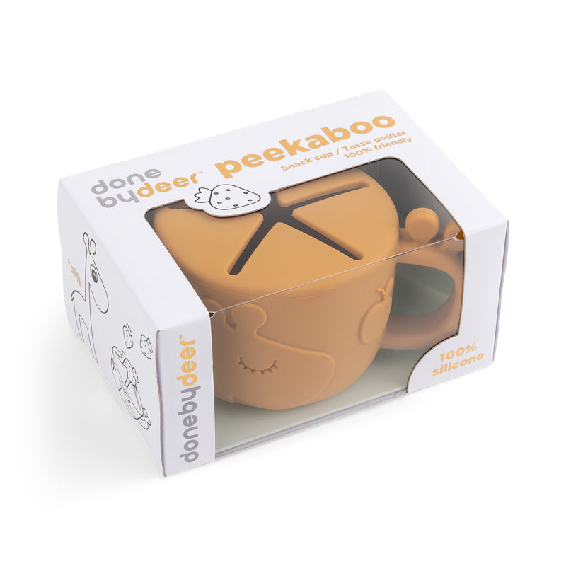 Snack-Becher für Kinder “Peekaboo Raffi Mustard”