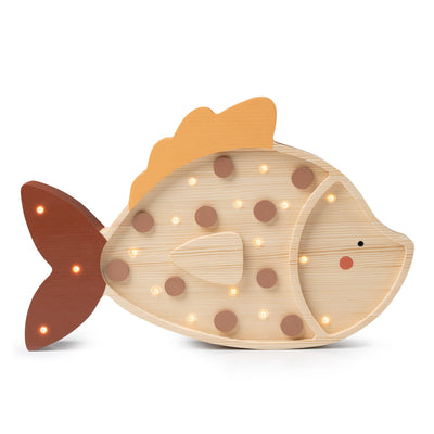 Handgemachte Kinderlampe aus Holz “Fish”